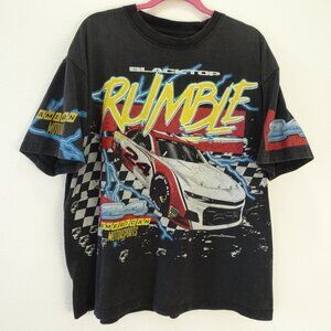 PacSun Men's T-Shirt XL Blacktop Rumble American Motorsports All Over Print